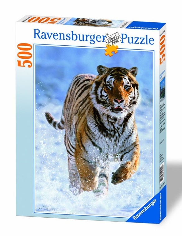 Puzzle 500 piezas -Tigre en la Nieve- Ravensburger