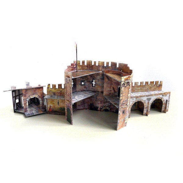 Kit Construcción Cartón -Torre Esquinada Medieval- Clever Clever