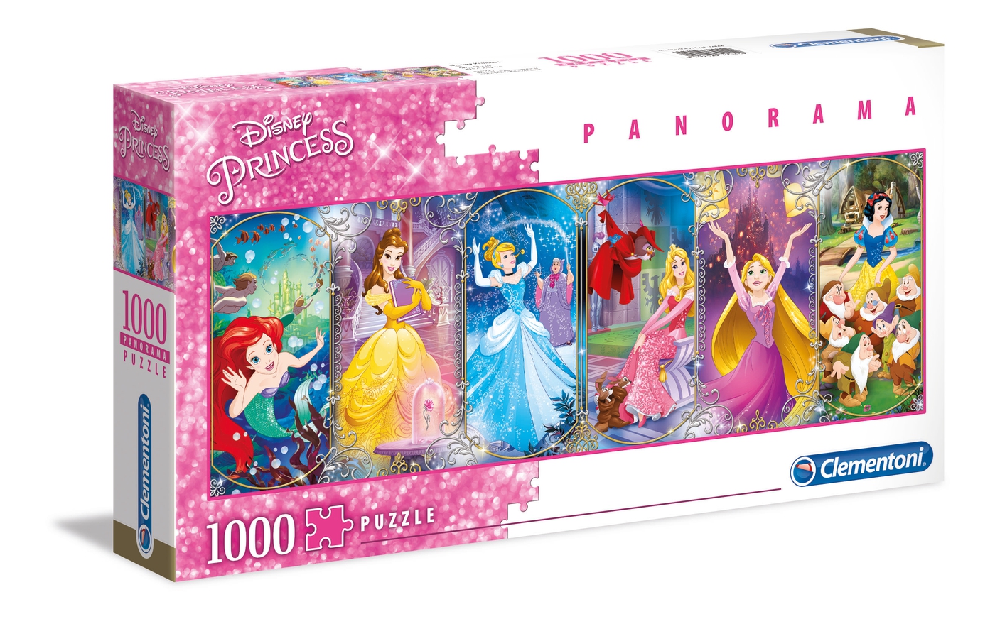 Puzzle 1000 piezas -Panorama: Disney Princess- Clementoni