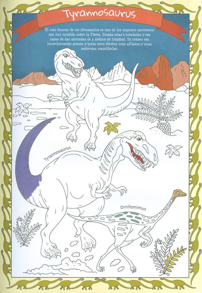 Láminas para Colorear: Dinosaurios - Susaeta