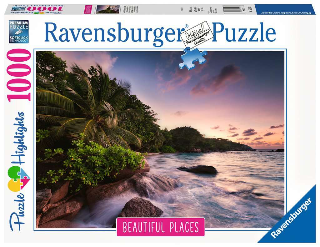 Puzzle 1000 piezas -Isla de Praslin en Seychelles- Ravensburger