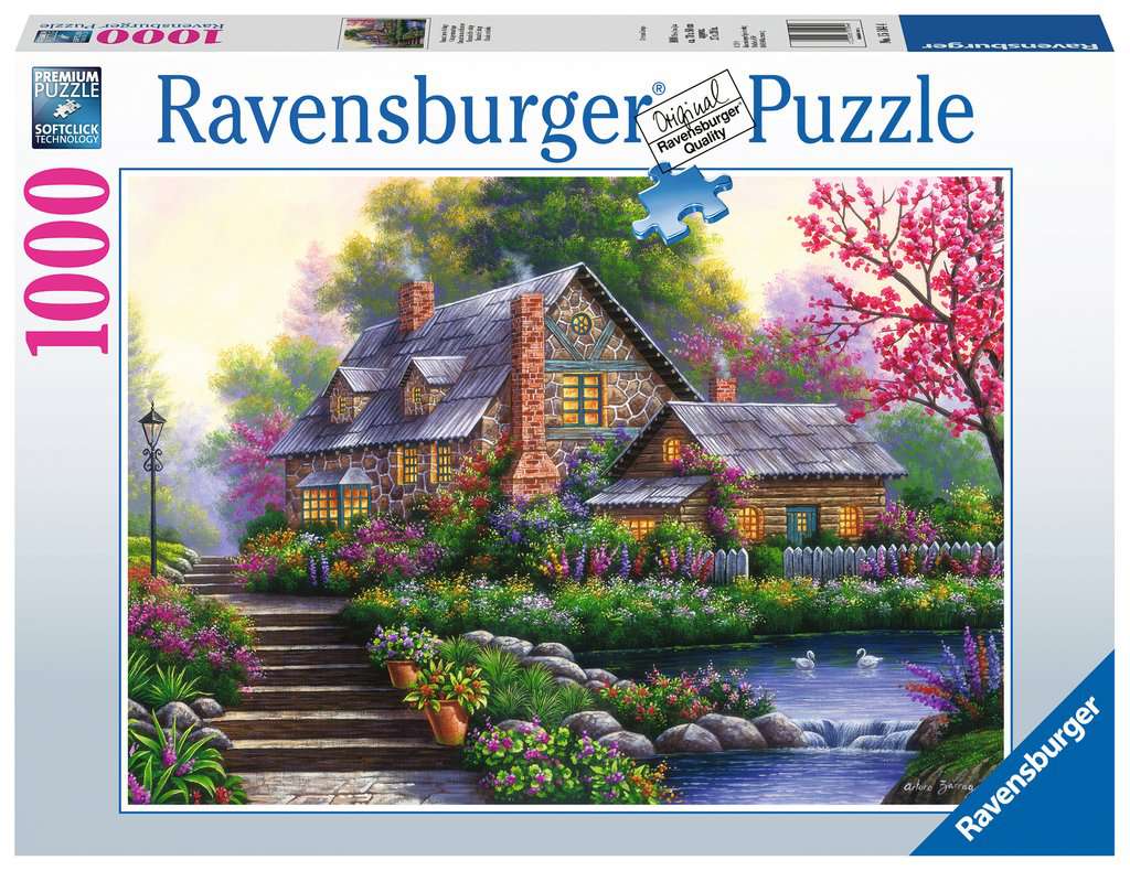 Puzzle 1000 piezas -Cabaña Romántica- Ravensburger