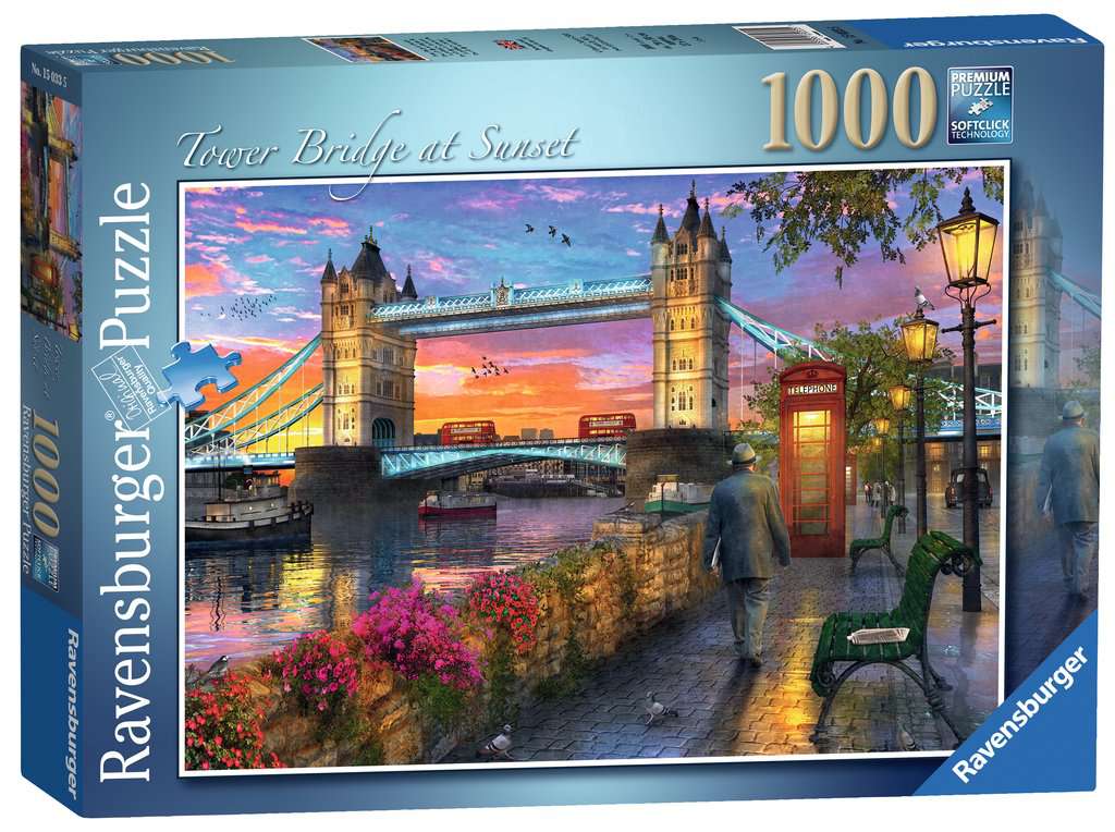 Puzzle 1000 piezas -Tower Bridge al Atardecer- Ravensburger