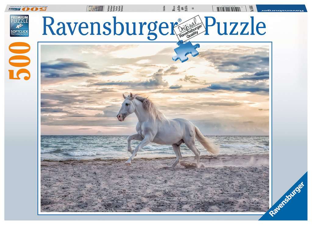Puzzle 500 piezas -Caballo en la Playa- Ravensburger