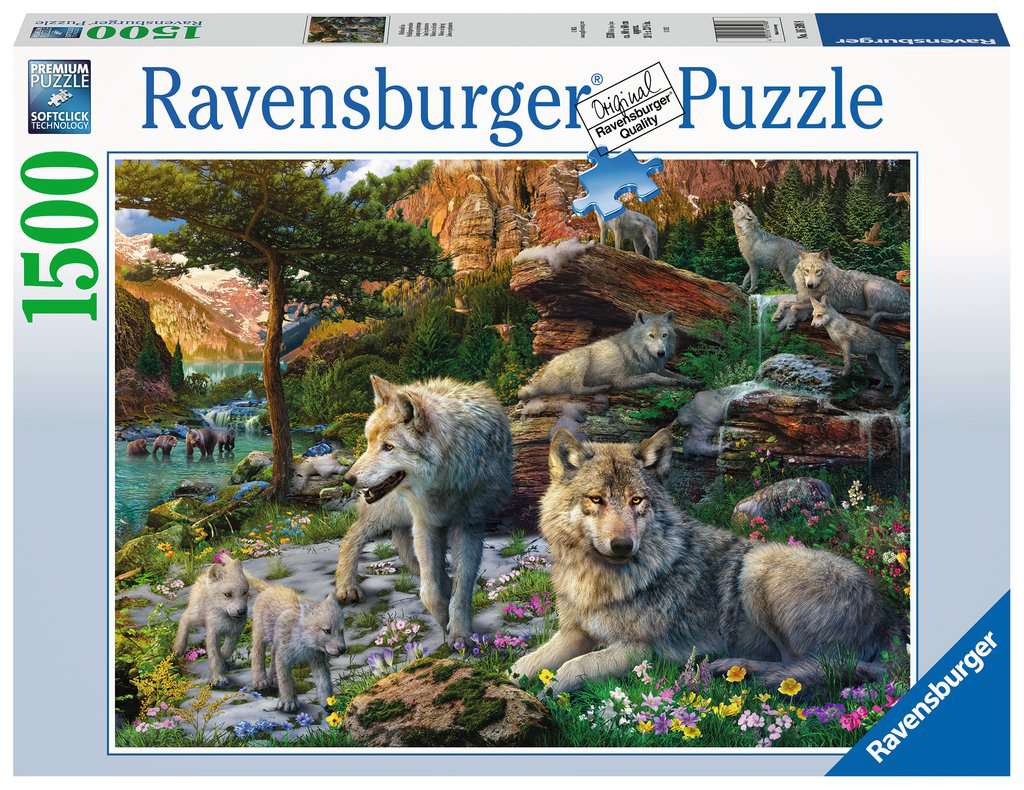 Puzzle 1500 piezas -Lobos en Primavera- Ravensburger