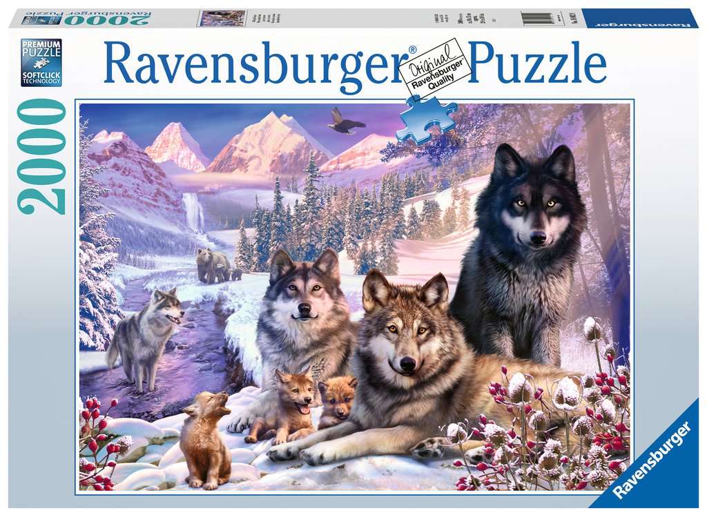 Puzzle 2000 piezas -Lobos en la Nieve- Ravensburger