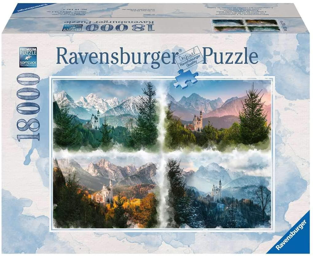 Puzzle 18000 piezas -4 Estaciones del Castillo de Cuento de Hadas- Ravensburger