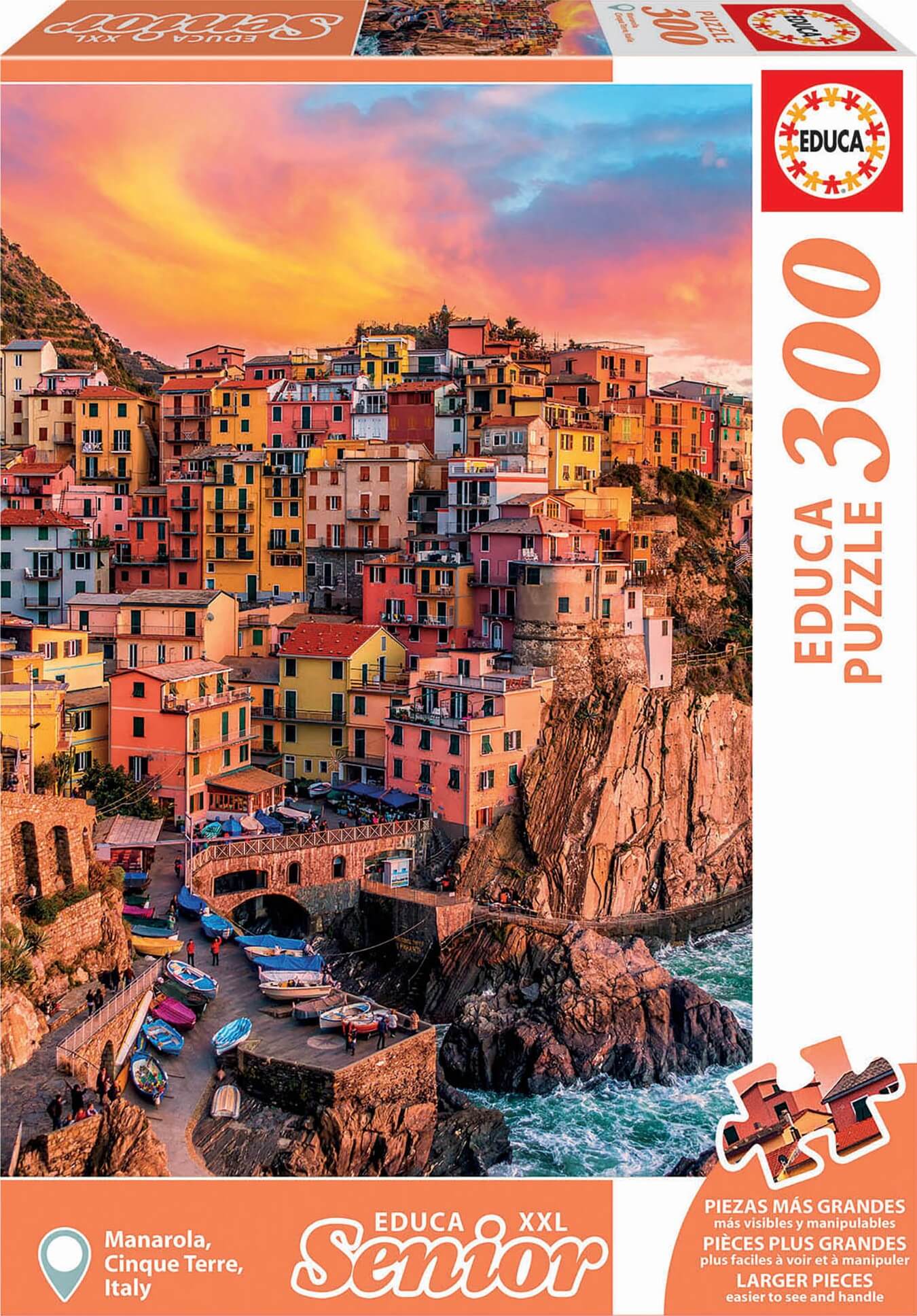 Puzzle 300 piezas XXL Senior -Cinque Terre- Educa