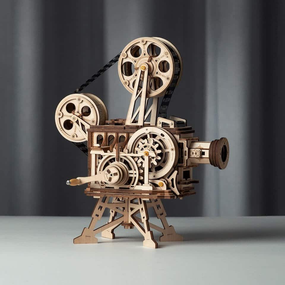 Kit Modelo Mecánico Madera -Proyector Cine Vitascope- Robotime