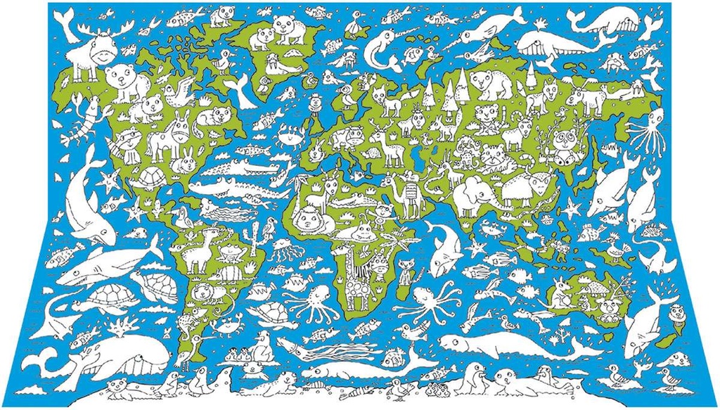 Mapa Gigante Colorear -El Mundo- Susaeta