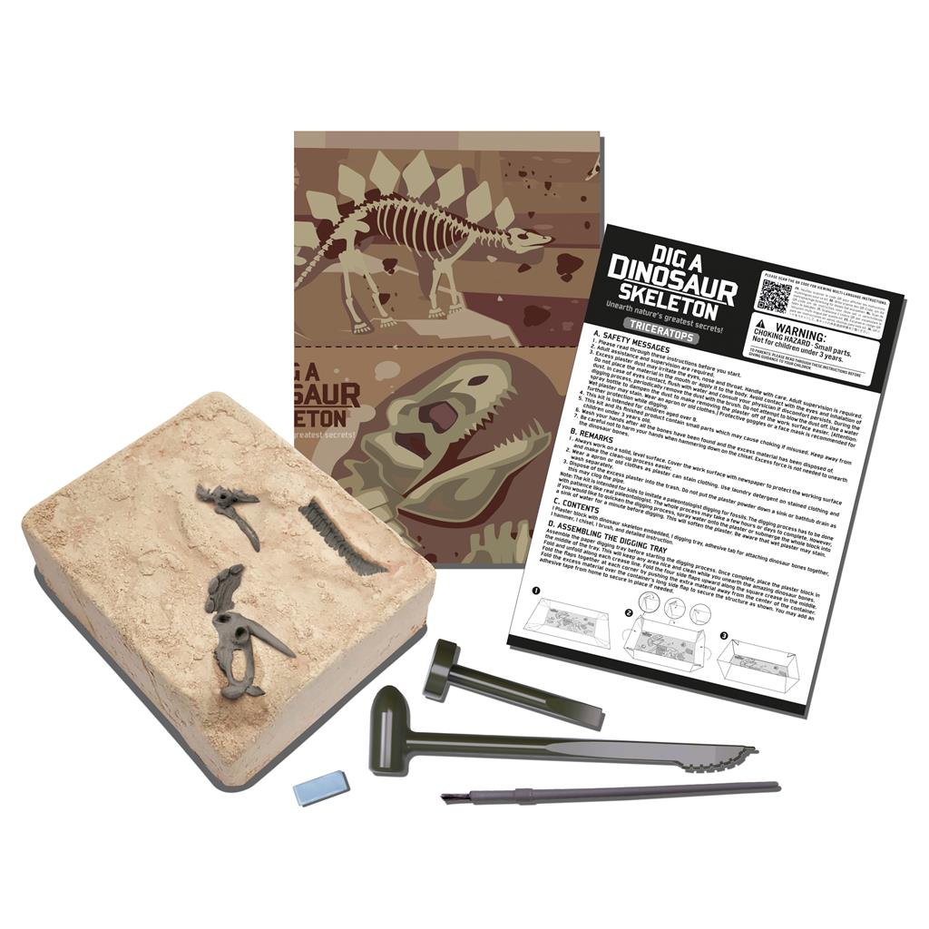 Kidz Labs Paleontología Esqueleto Triceratops 4M