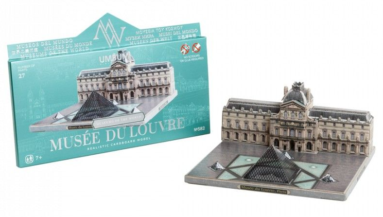 Kit Construcción -Museo del Louvre, París- Clever Paper