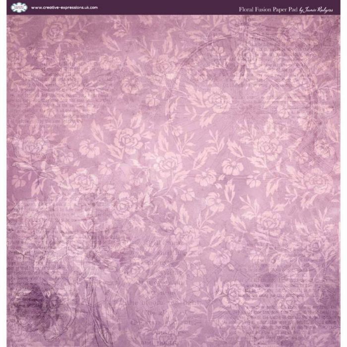 Colección -Floral Fusion- 22 x 22 cm. (24 Hojas) Creative Expressions