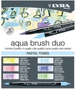 Estuche 6 Rotuladores -Tonos Pastel Aqua Brush Duo- Doble Punta Lyra