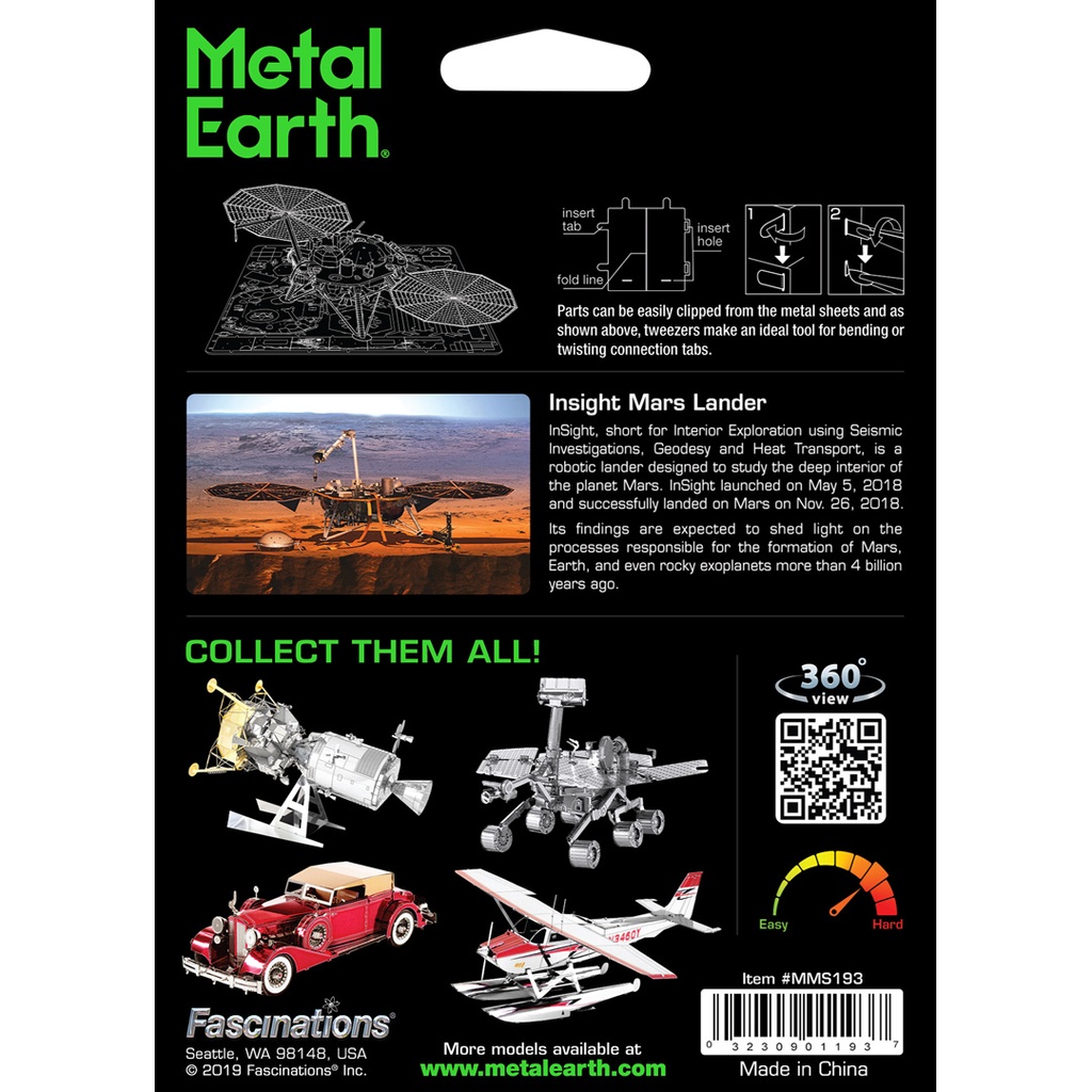 Metal Earth -InSight Mars Lander -