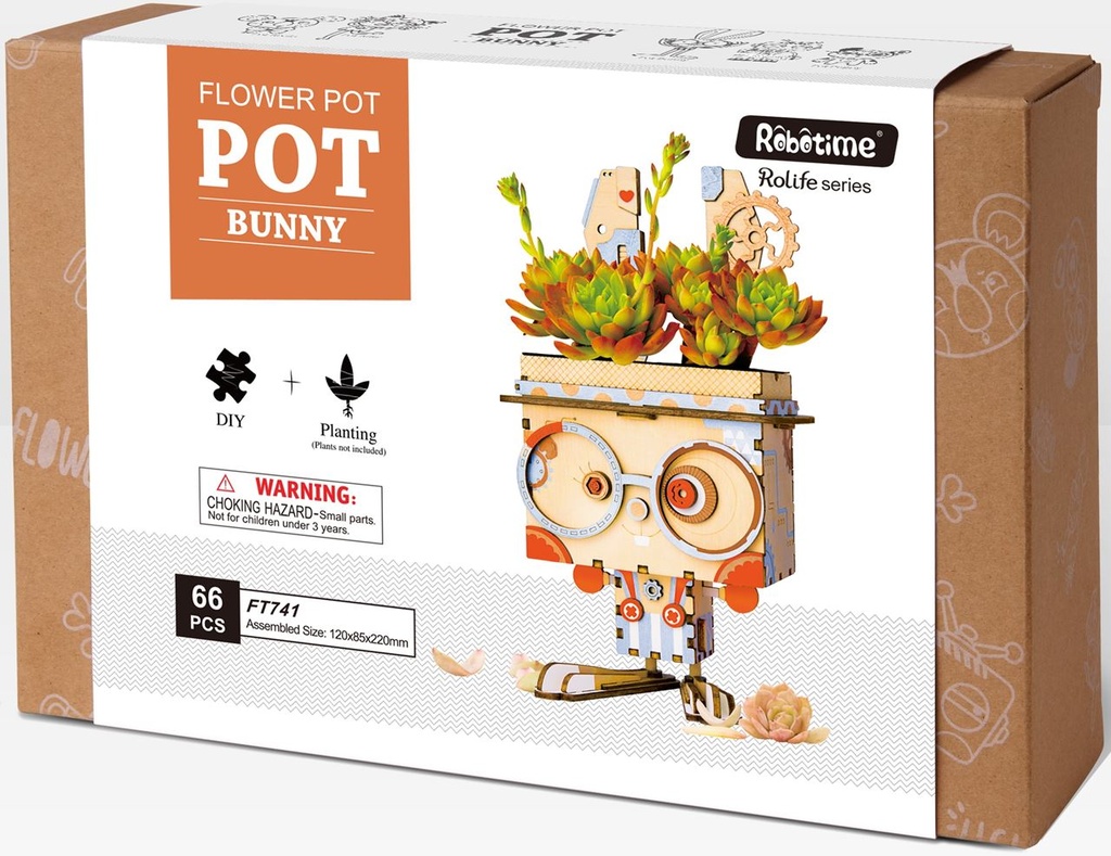 Kit Flower Pot - Pot Bunny- Rolife Robotime