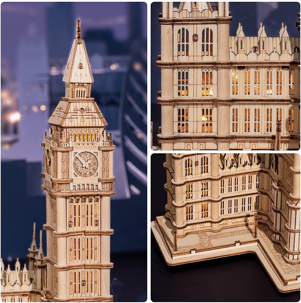 Set Construcción Madera -Big Ben- Rolife Robotime