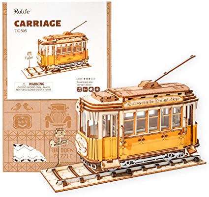 Set Construcción Madera -Tranvía- Rolife Robotime