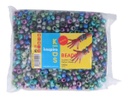 Cuentas Plástico Grosella Multicolor Opaco Metalizado 9mm. (1000 pzs.)