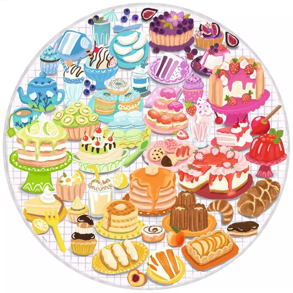 Puzzle 500 piezas Circular -Postres- Ravensburger