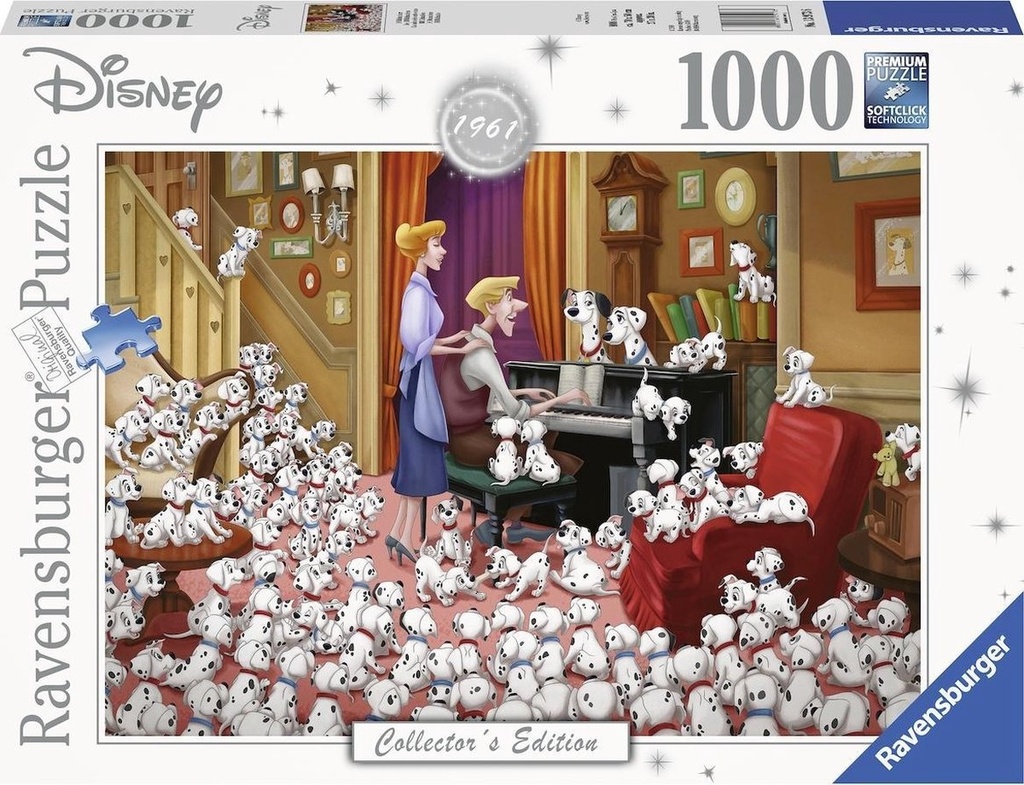 Puzzle 1000 piezas -Disney Collector´s: 101 Dálmatas- Ravensburger