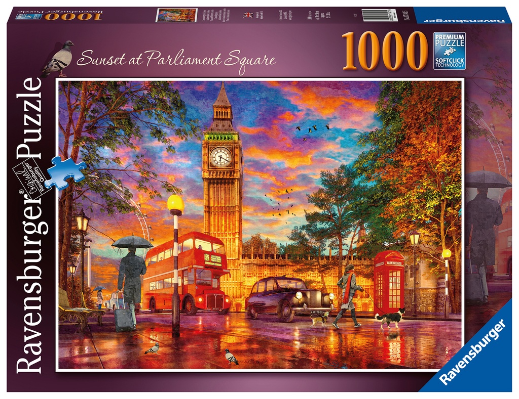 Puzzle 1000 piezas -Plaza del Parlamento, Londres- Ravensburger