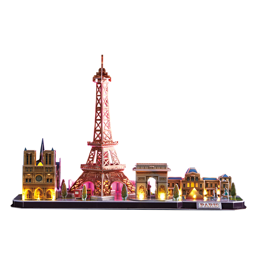 Set Construcción -París- Cubic Fun 3D -City Line LED