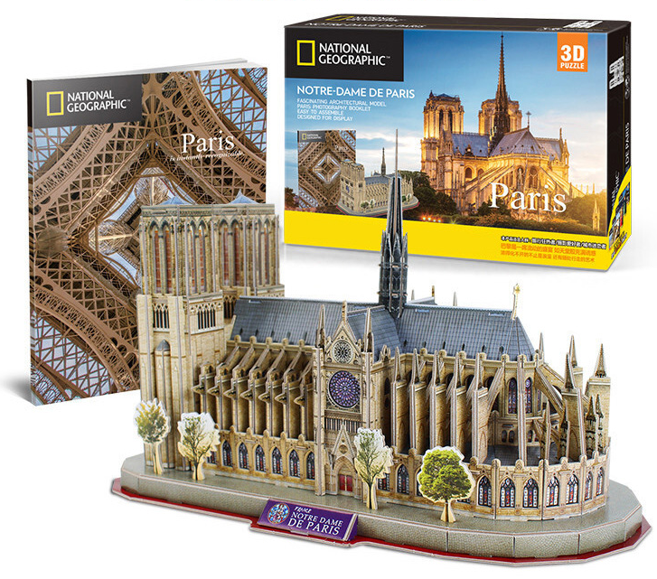 Set Construcción -Notre Dame- National Geographic- Cubic Fun 3D