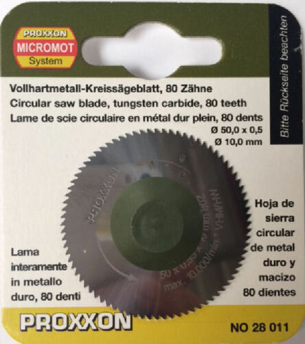 Hoja Sierra Circular Metal Duro 50 mm. 80Z para Sierra KS-230Proxxon