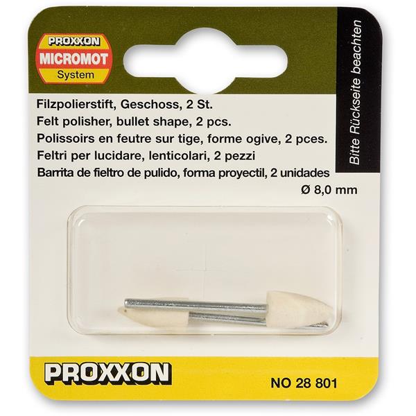 Pulidores Fieltro Obús 8 x 15mm. (2 pzs.) Proxxon