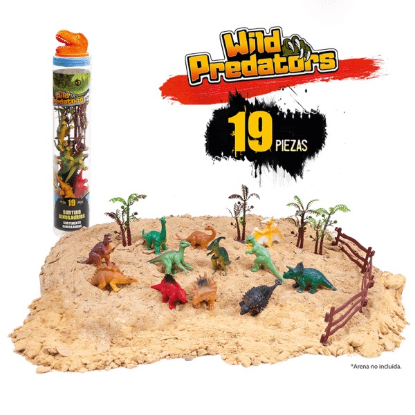 Tubo Dinosaurios Surtidos (19 pzs.)