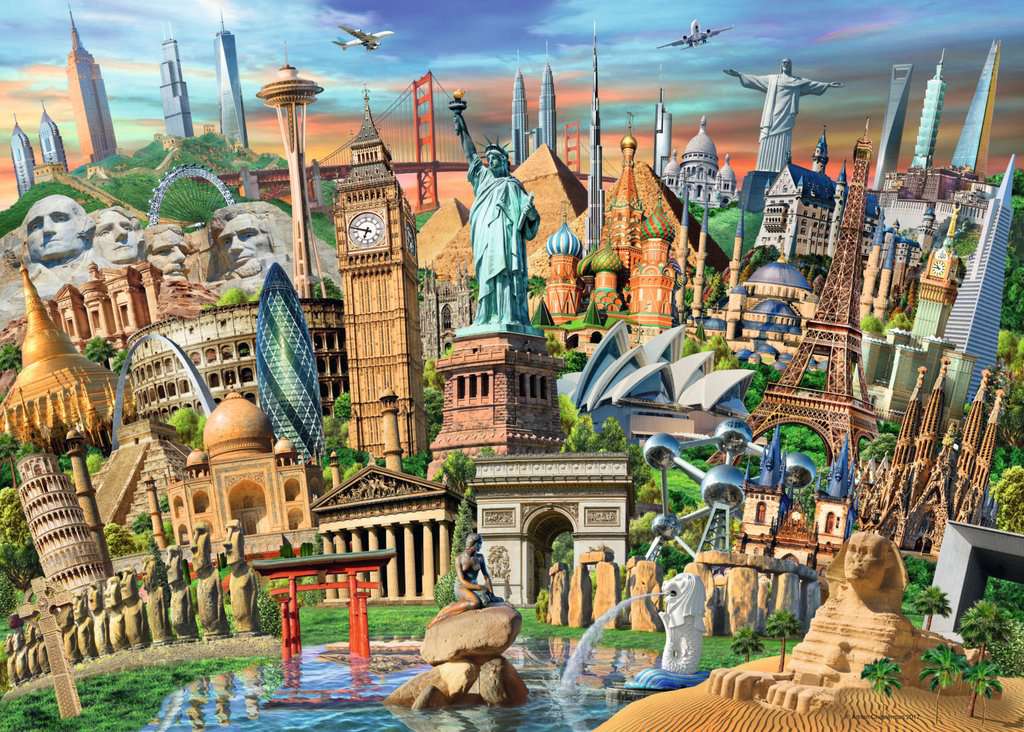 Puzzle 1000 piezas -Hitos del Mundo- Ravensburger