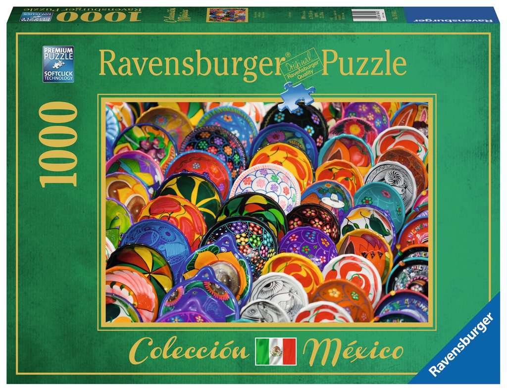 Puzzle 1000 piezas -Platos Coloridos- Ravensburger