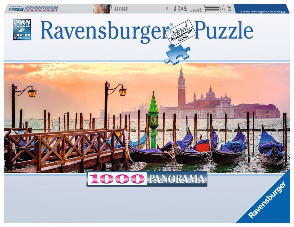 Puzzle 1000 piezas -Góndolas en Venecia- Ravensburger