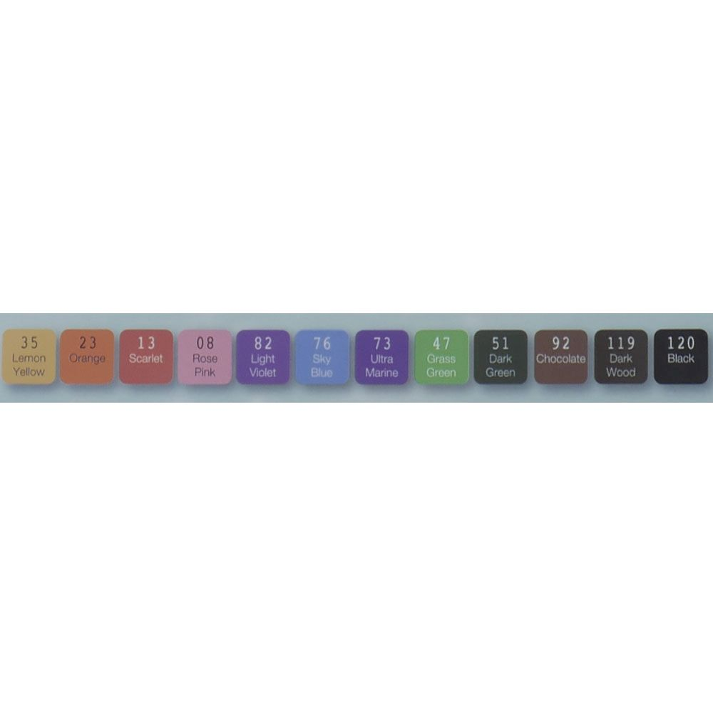 Rotuladores -Twin Brush- Doble Punta Base Alcohol (12 Colores) Artis Decor