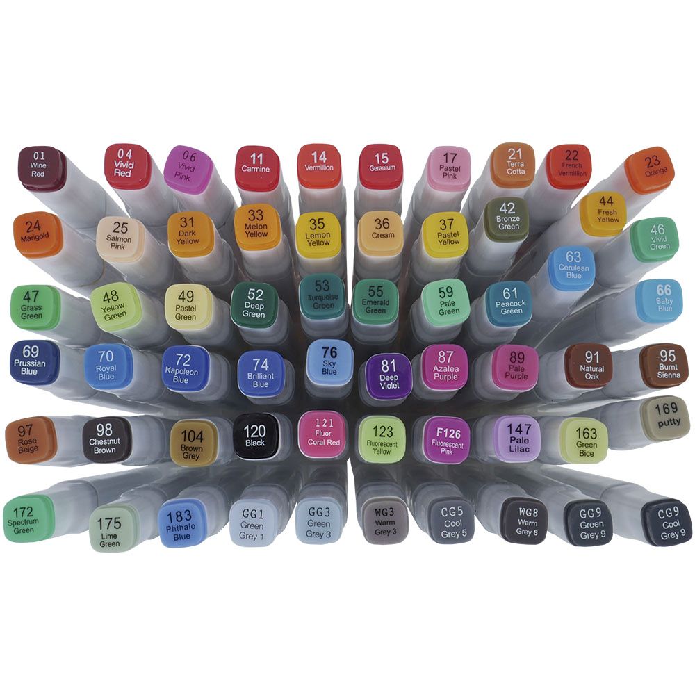 Rotuladores -Twin Brush- Doble Punta Base Alcohol (60 Colores) Artis Decor