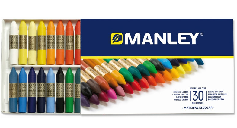 Estuche Ceras 30 Colores Manle