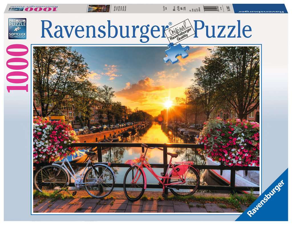 Puzzle 1000 piezas -Bicicletas En Ámsterdam- Ravensburger