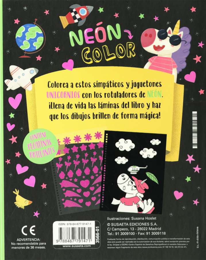 Neón Color -Unicornios- Susaeta Ediciones