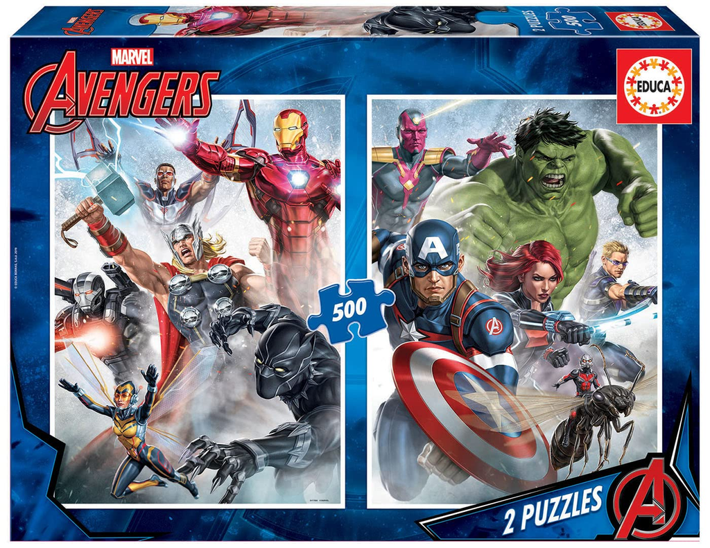 Puzzle 2 x 500 piezas -Avengers- Educa