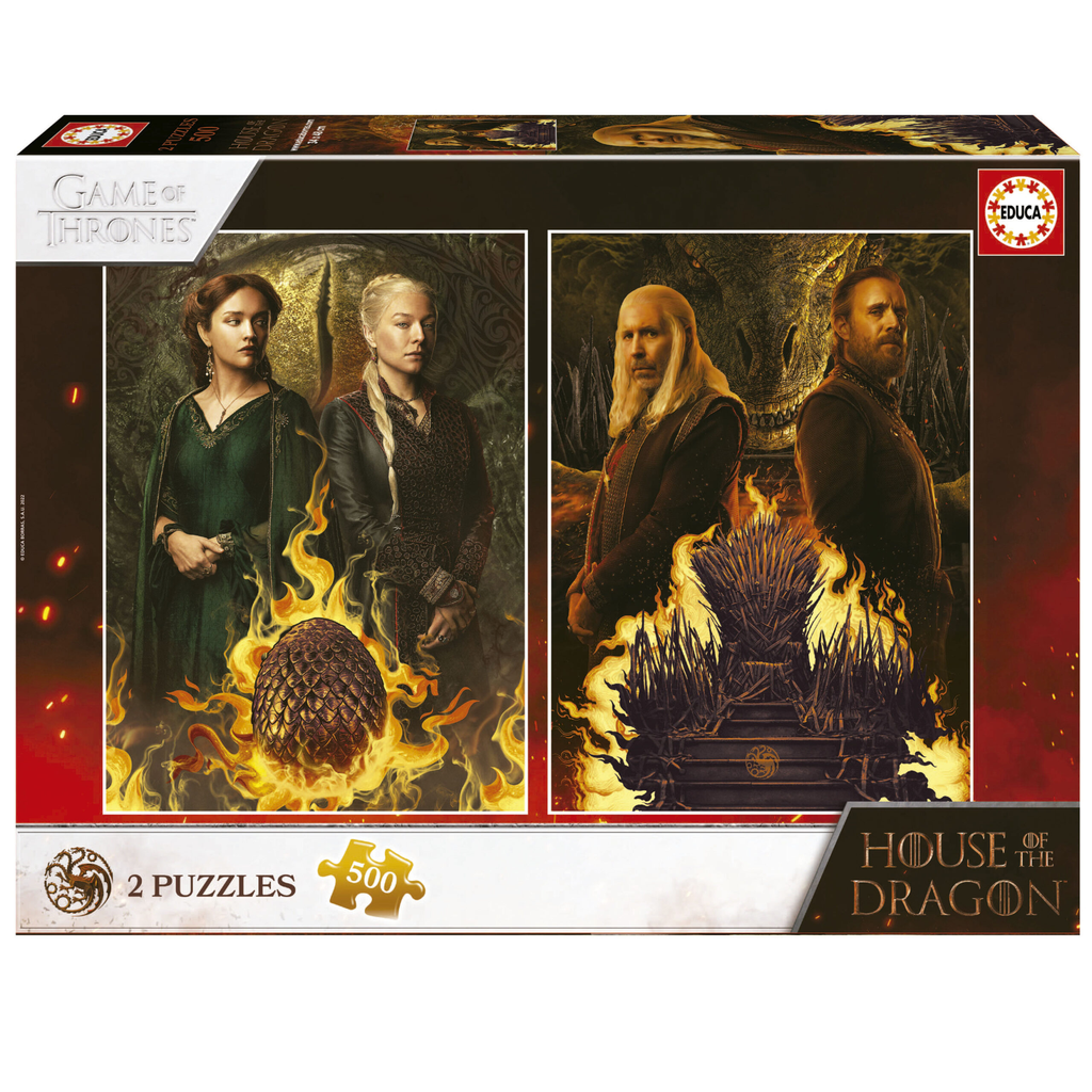 Puzzle 2 x 500 piezas -House of the Dragon- Educa