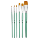 Set 6 Pincel Plano Polyamida Nº 0, 2, 4, 10, 12 y 18 Pebeo
