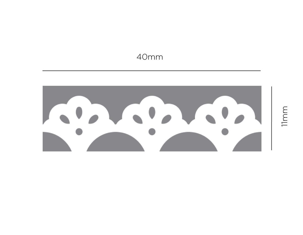 Troqueladora Bordes -Festoneado- 40 x 11 mm.