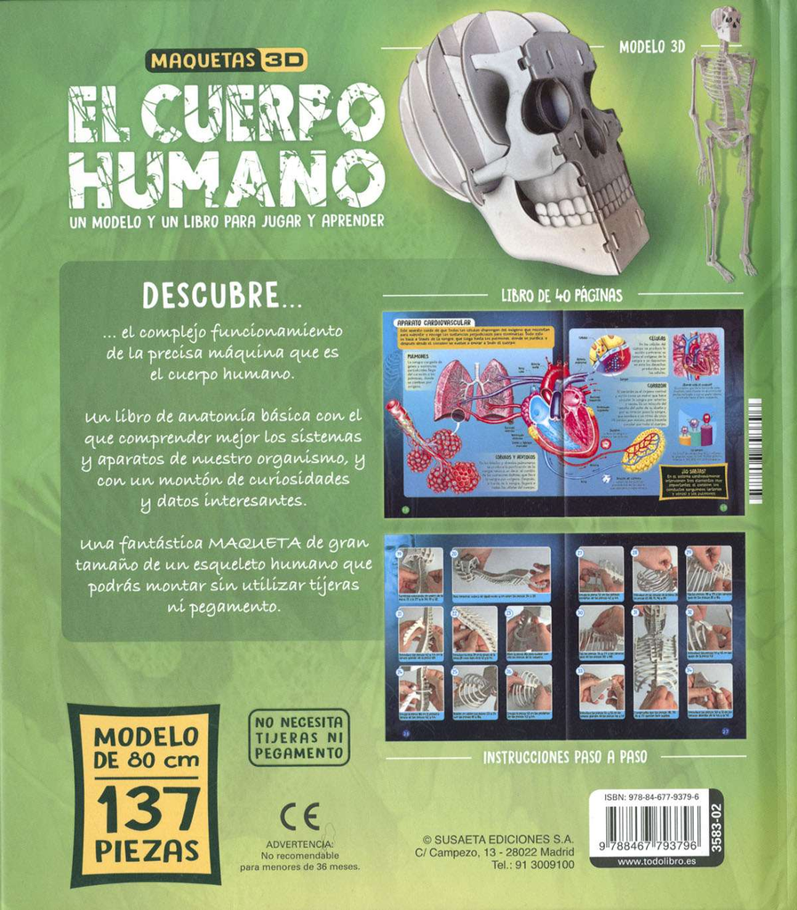 Maquetas 3D -El Cuerpo Humano- Susaeta Ediciones