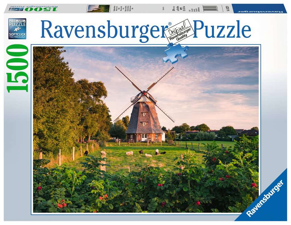 Puzzle 1500 piezas -Molino de Viento en el Mar Báltico- Ravensburger