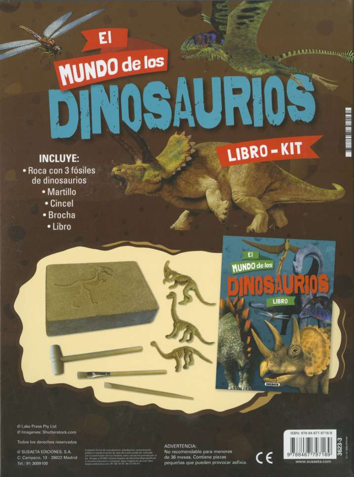 Libro Kit -El Mundo de los Dinosaurios- Susaeta Ediciones