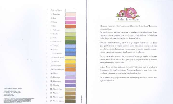 Colorea Por Números -Flores- Susaeta Ediciones