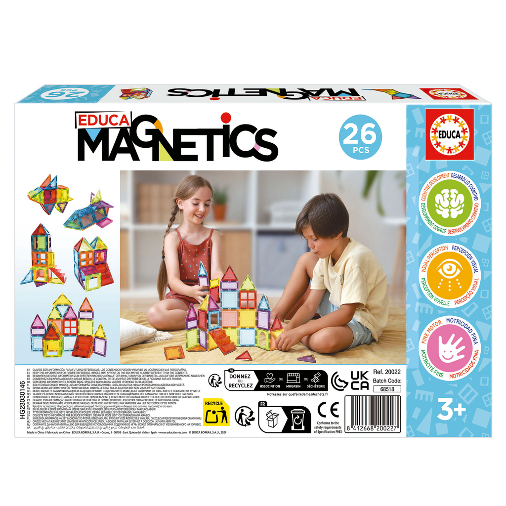 Juego Construcción Magnético 26 pzs. Educa Magnetics