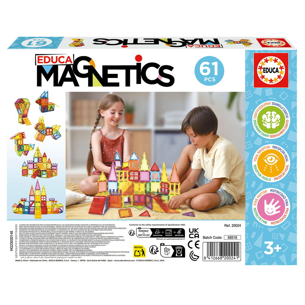 Juego Construcción Magnético 61 pzs. Educa Magnetics