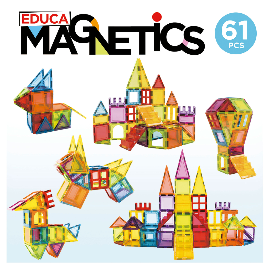 Juego Construcción Magnético 61 pzs. Educa Magnetics